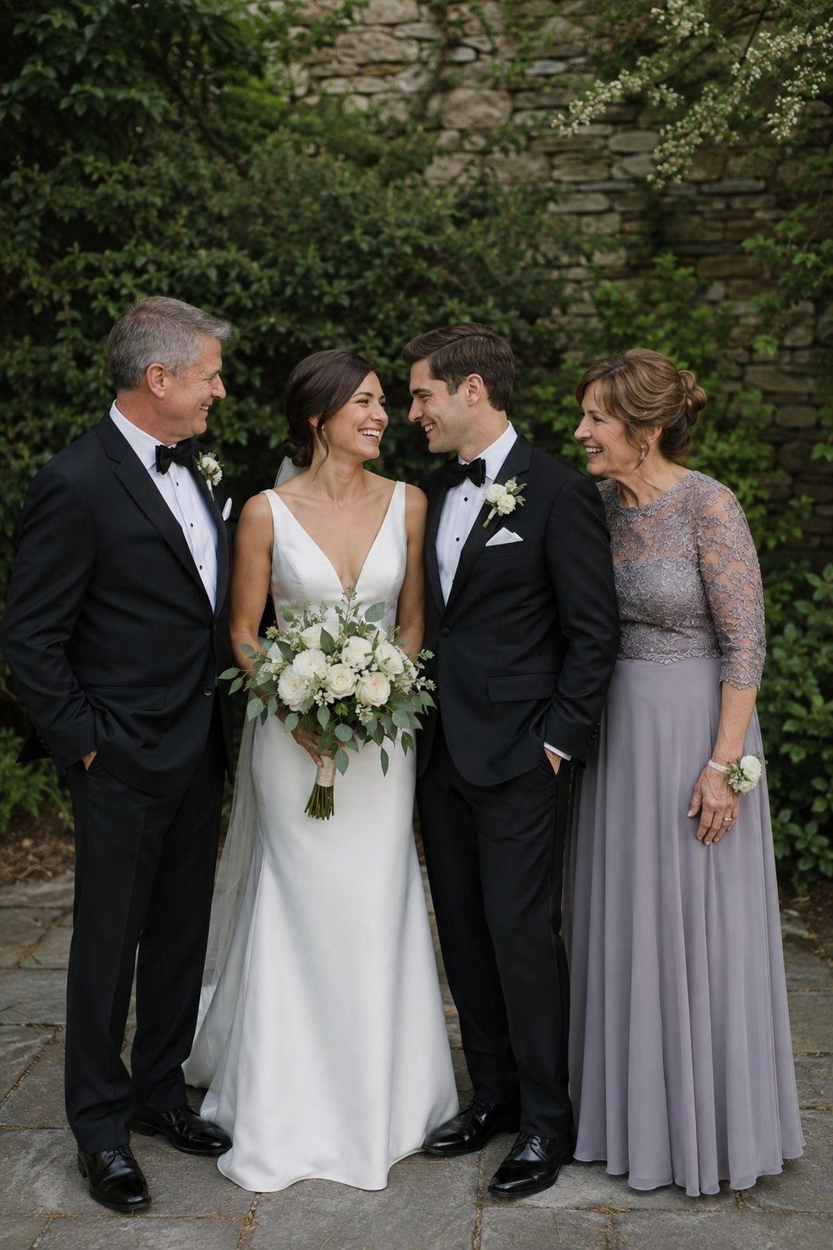 Family portrait in soft open shade