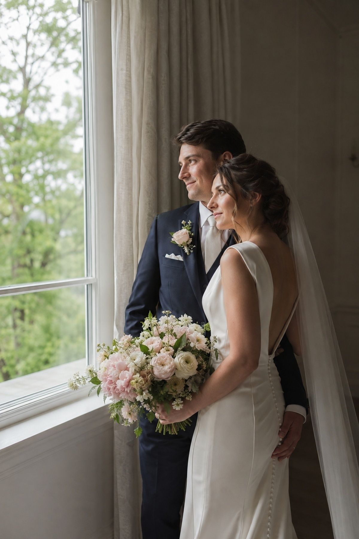 Window-lit indoor portrait as a rainy-day backup