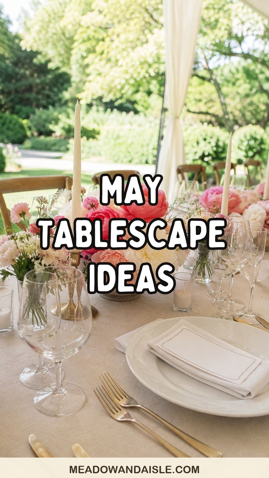 May tablescape ideas for soft spring wedding reception style