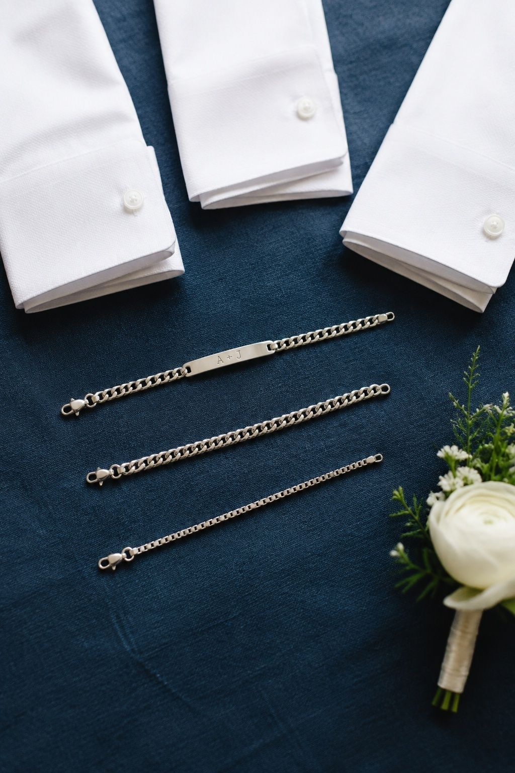 Coordinated but not identical groomsmen bracelets
