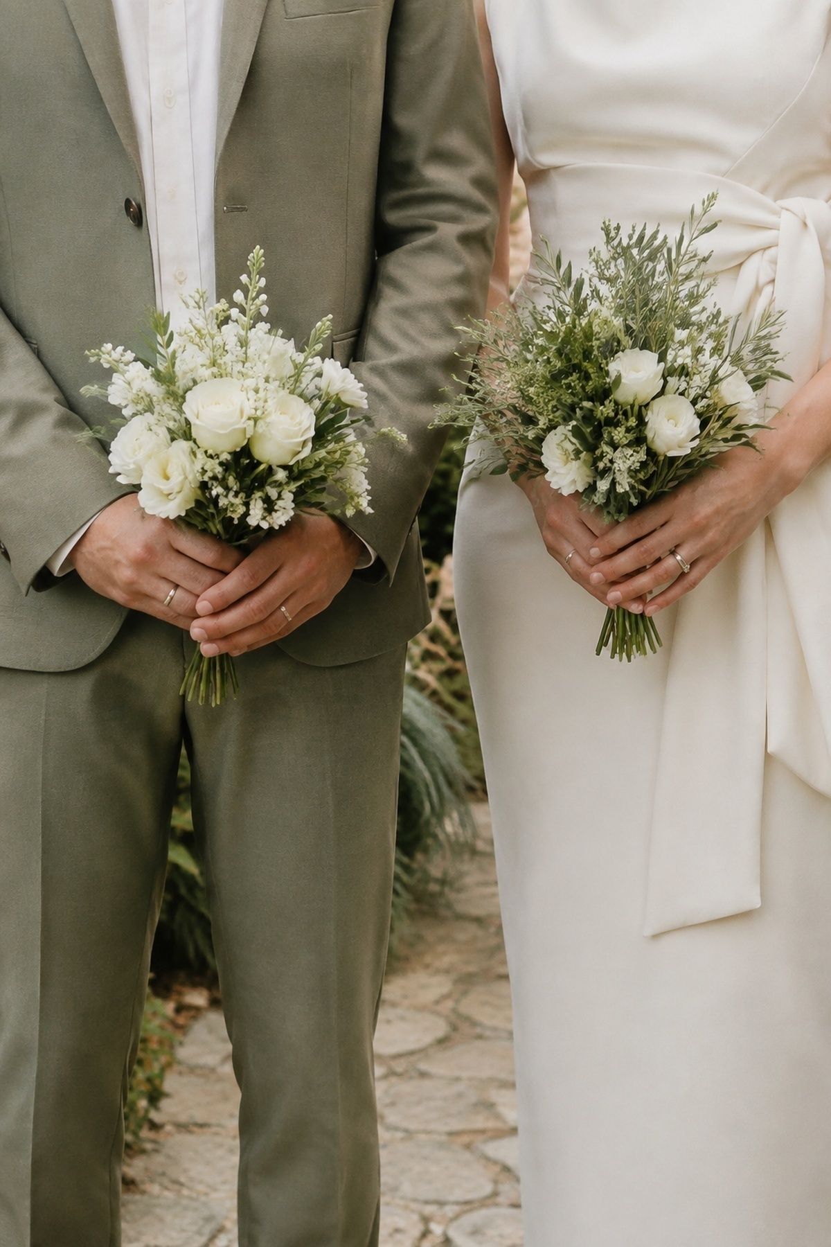 Matching mini bouquets for two partners