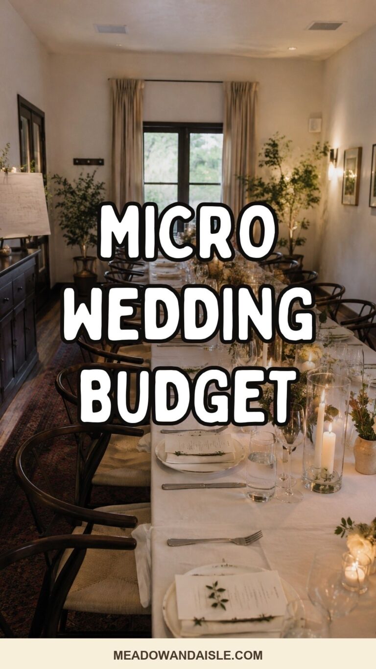 Micro Wedding Budget Breakdown Pinterest pin