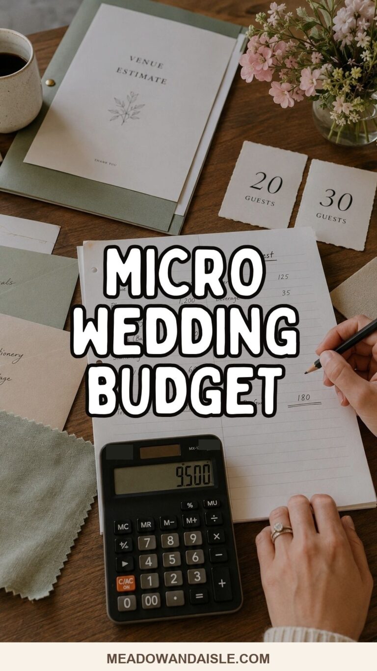 Pinterest pin for Micro Wedding Budget: Spend Small Without Feeling Sparse