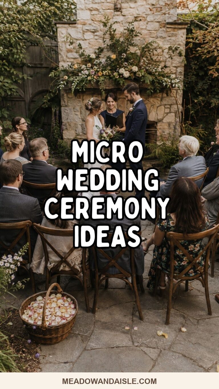 Pinterest pin for micro wedding ceremony ideas