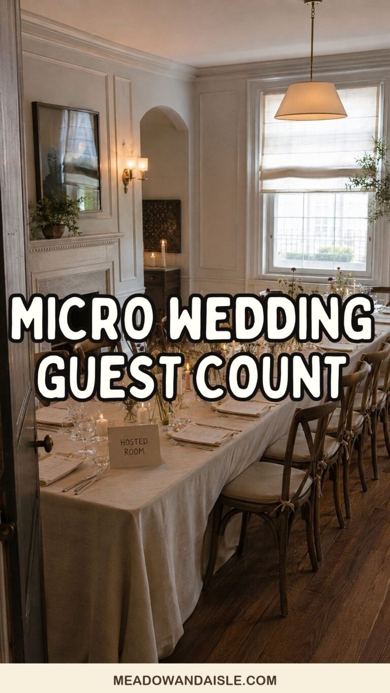 Pinterest pin for micro wedding guest count
