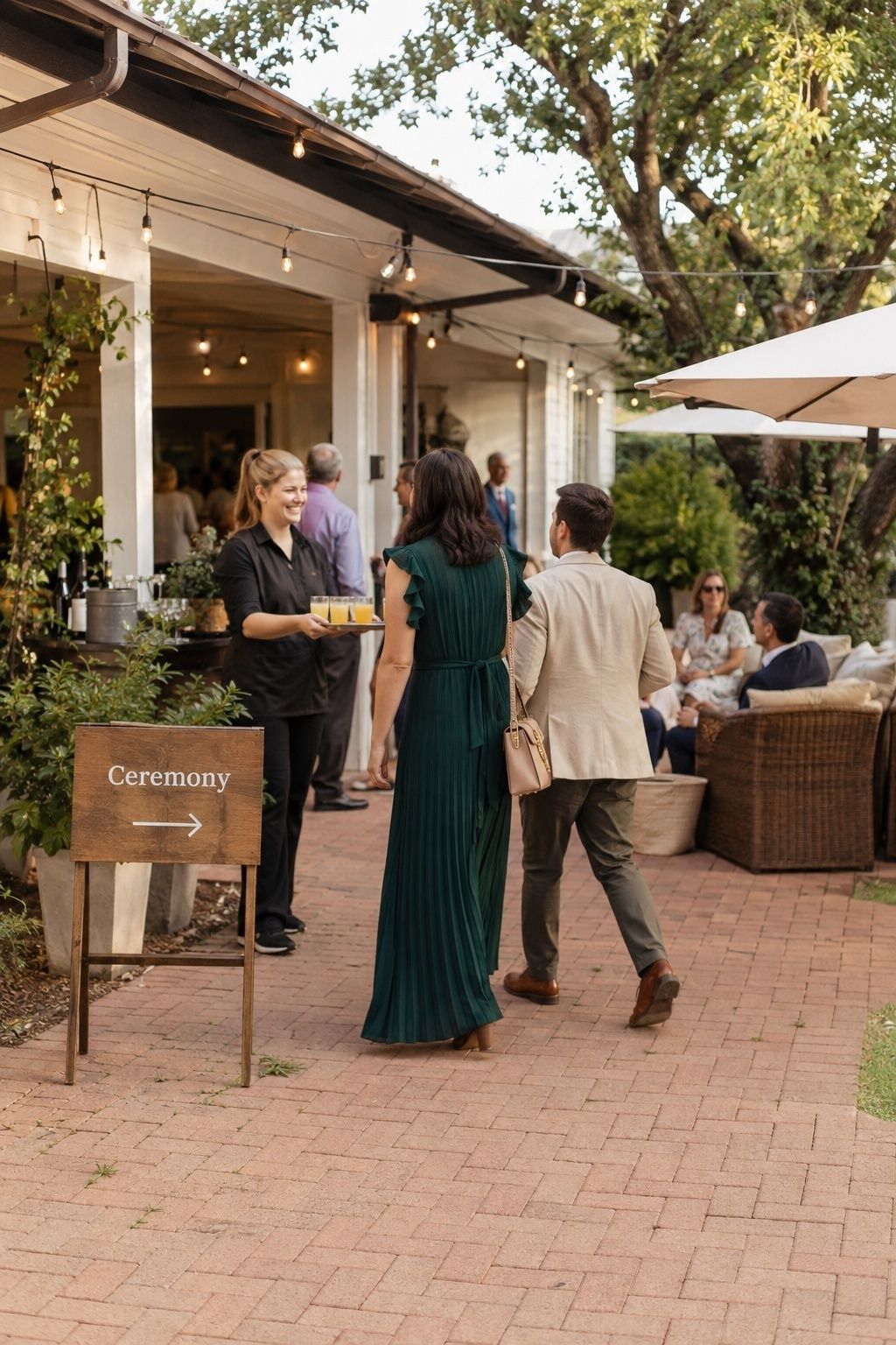 Hosted guest experience at a small wedding