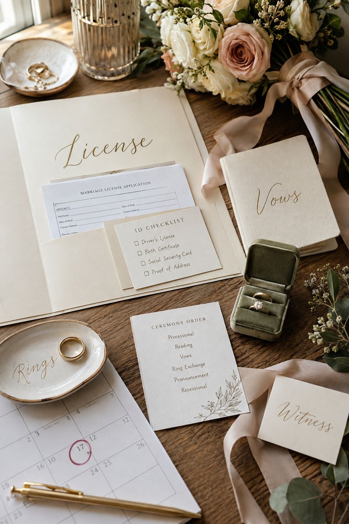 handle the legal and ceremony details early for a micro wedding planning checklist