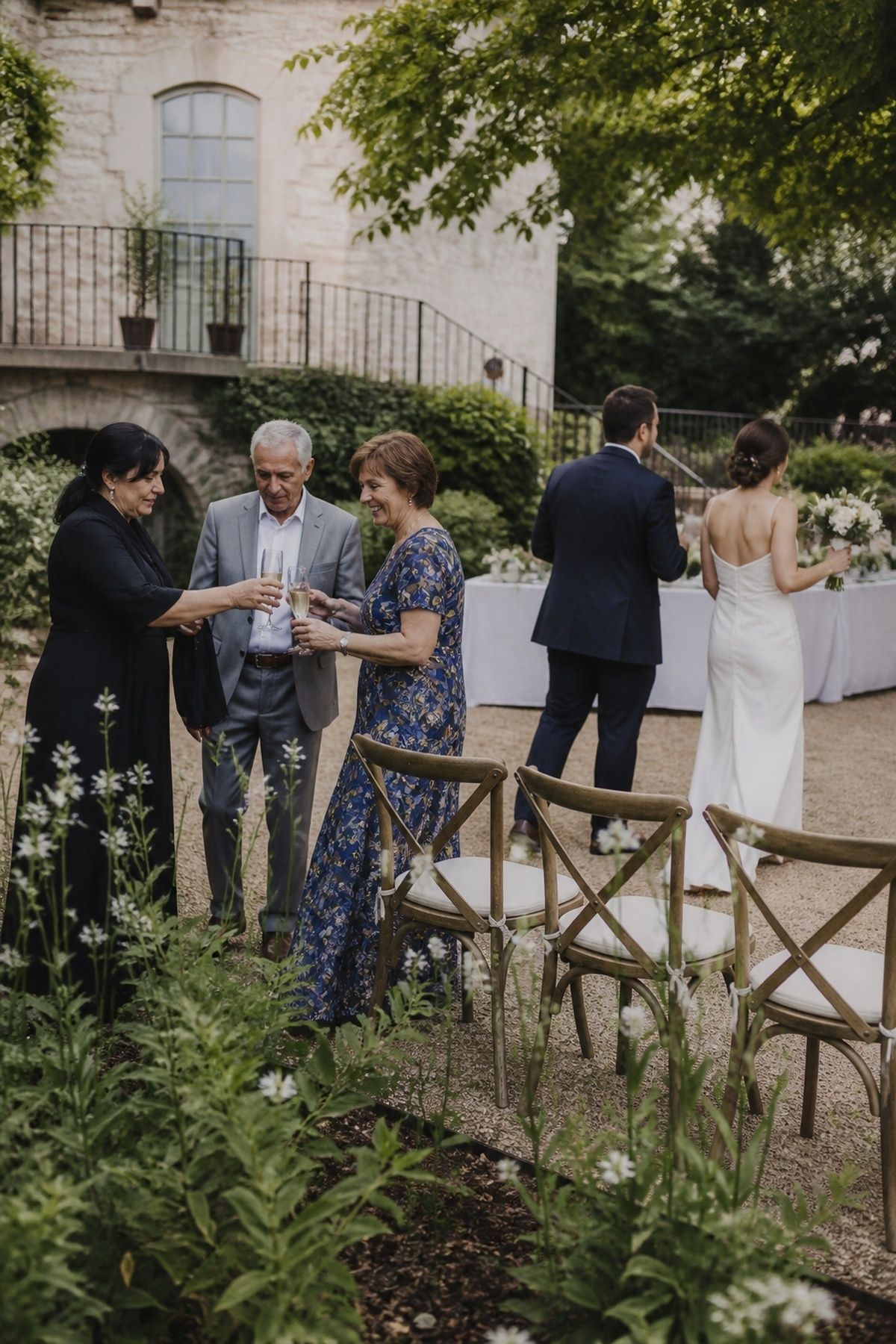 First ten minutes after the ceremony at a small reception