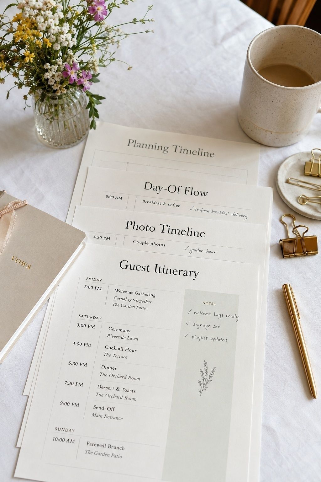 Choosing the right micro wedding timeline