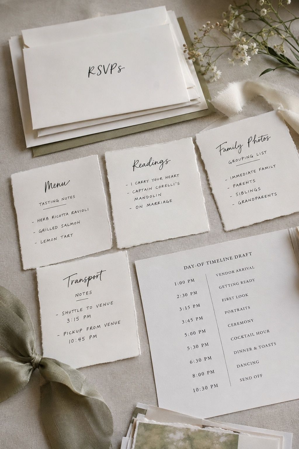 Micro wedding tasks one to three months before