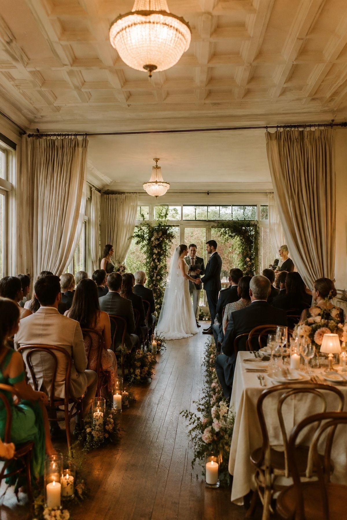 Room size compared for a micro wedding venue