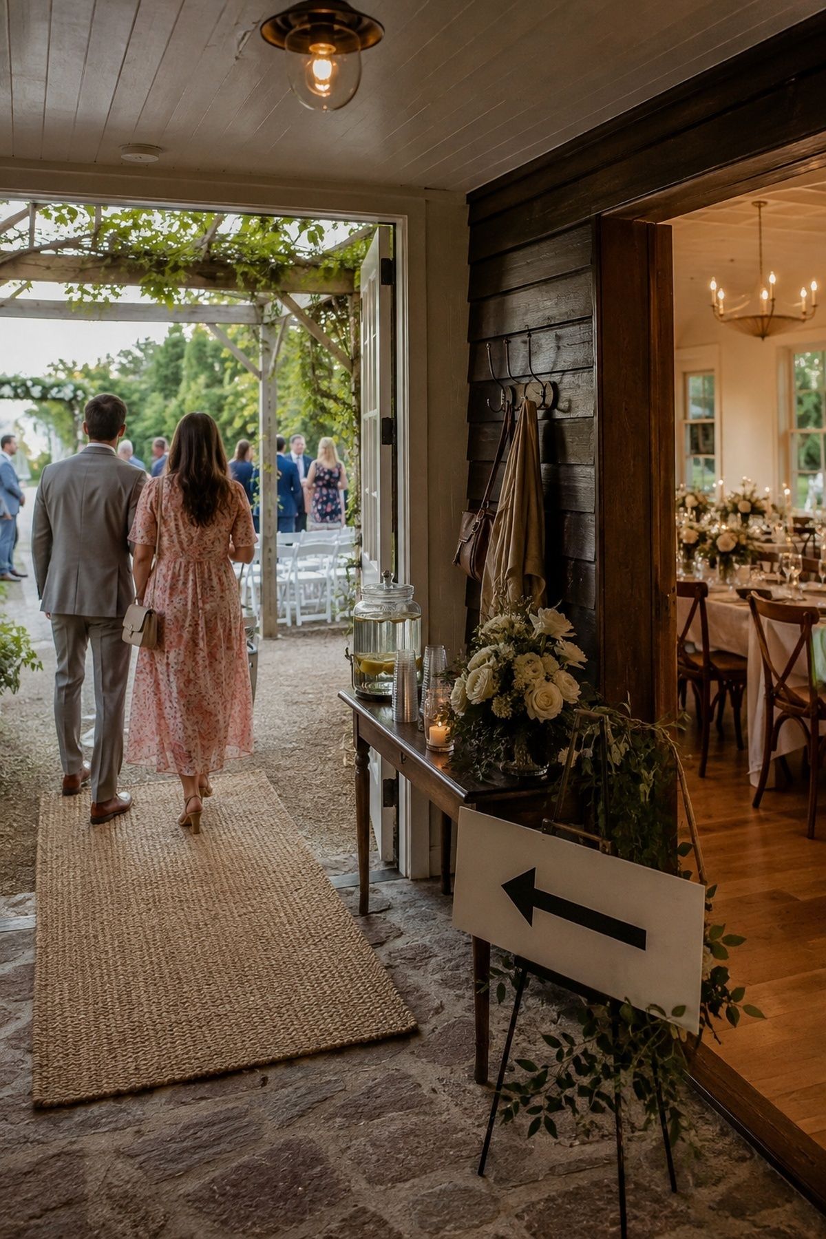 Guest arrival and flow through a small venue