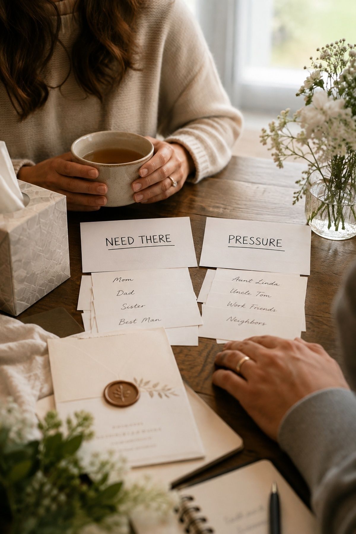 Couple weighing family expectations for their wedding