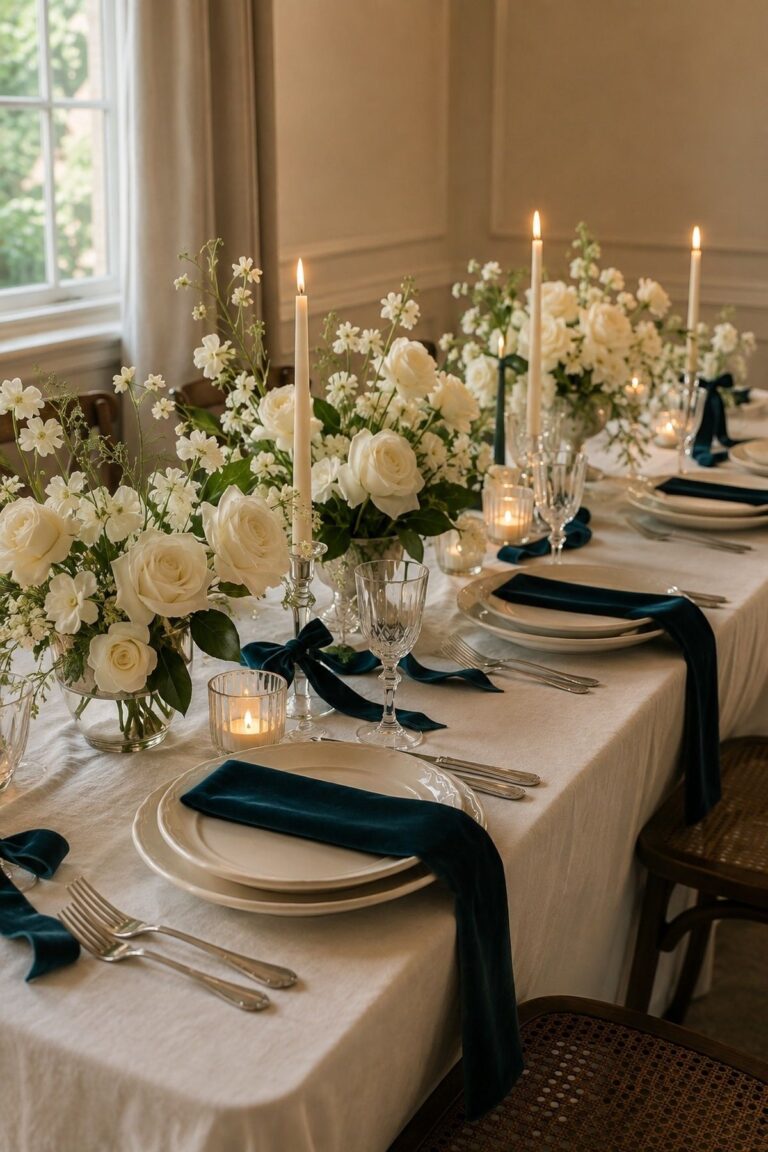 Pair Midnight Teal With Ivory