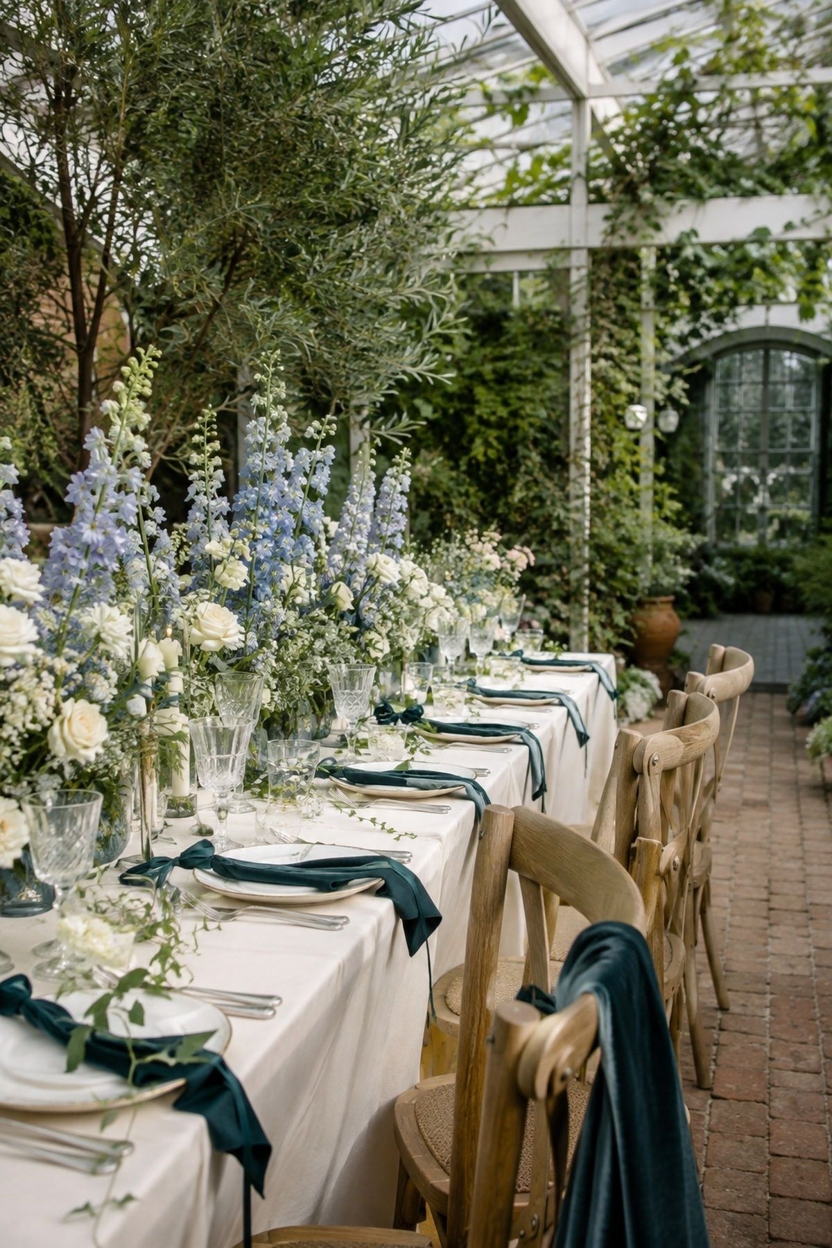 Garden version with greenery and pale blue