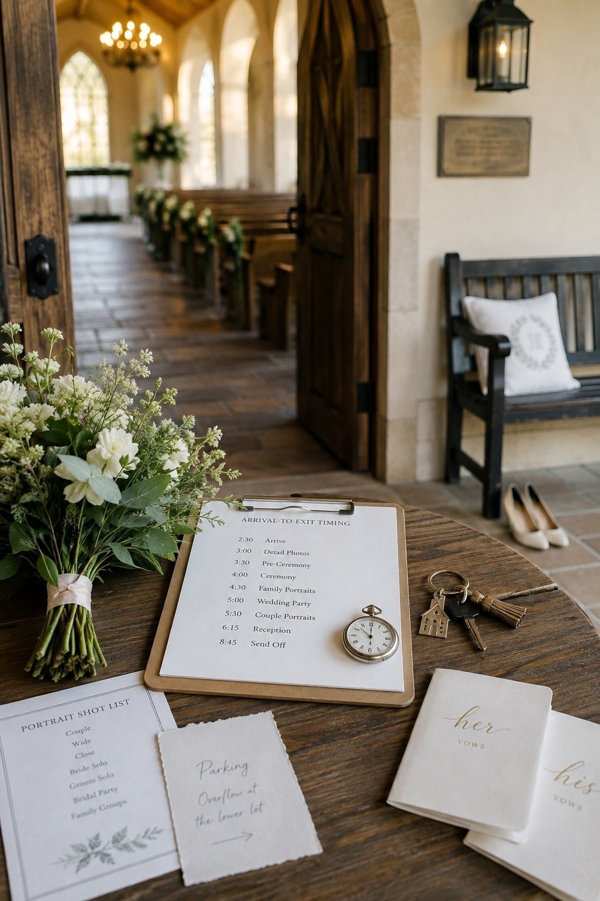 Timing and flow of a short chapel ceremony