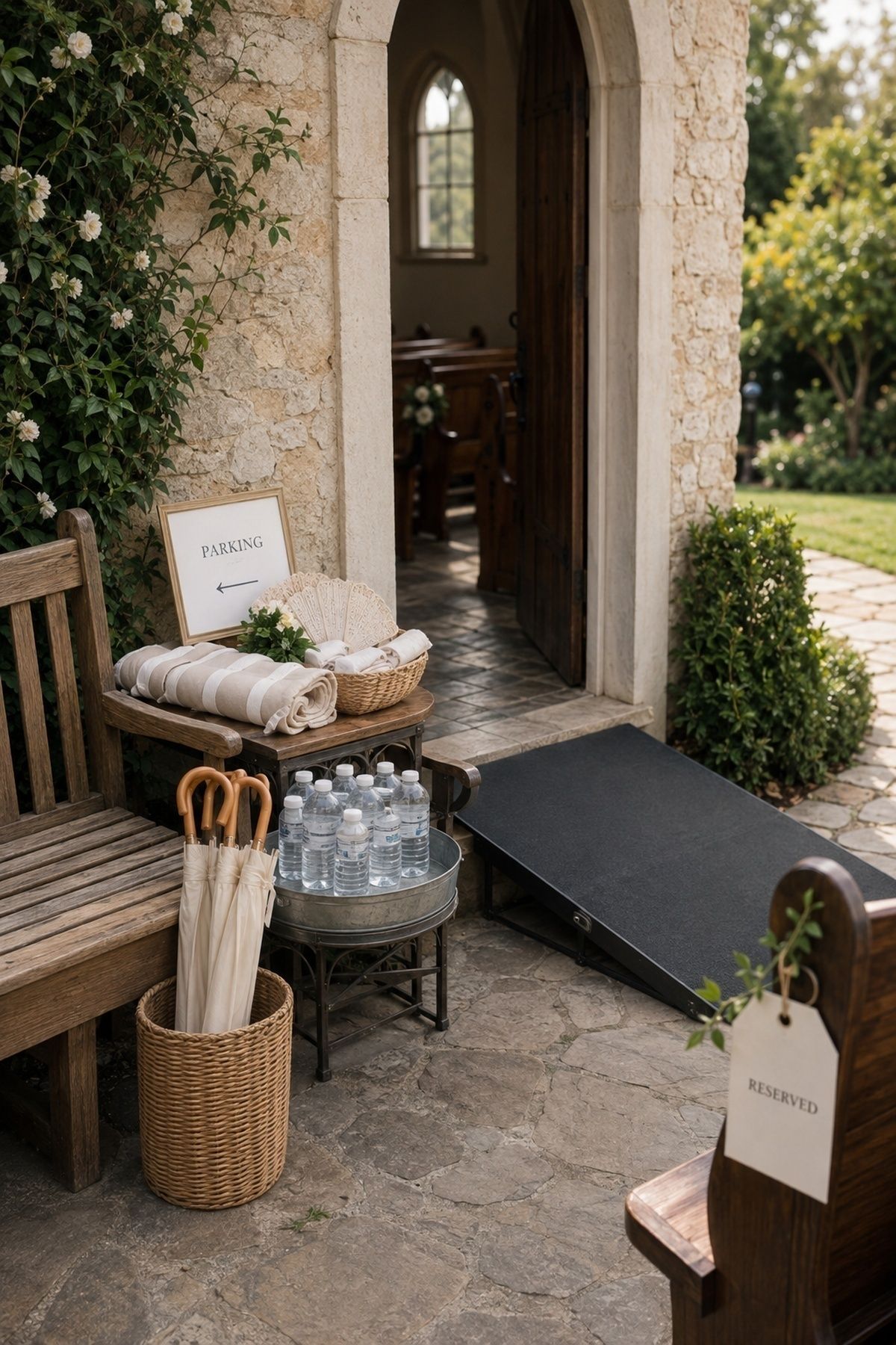 Guest comfort in a tiny chapel