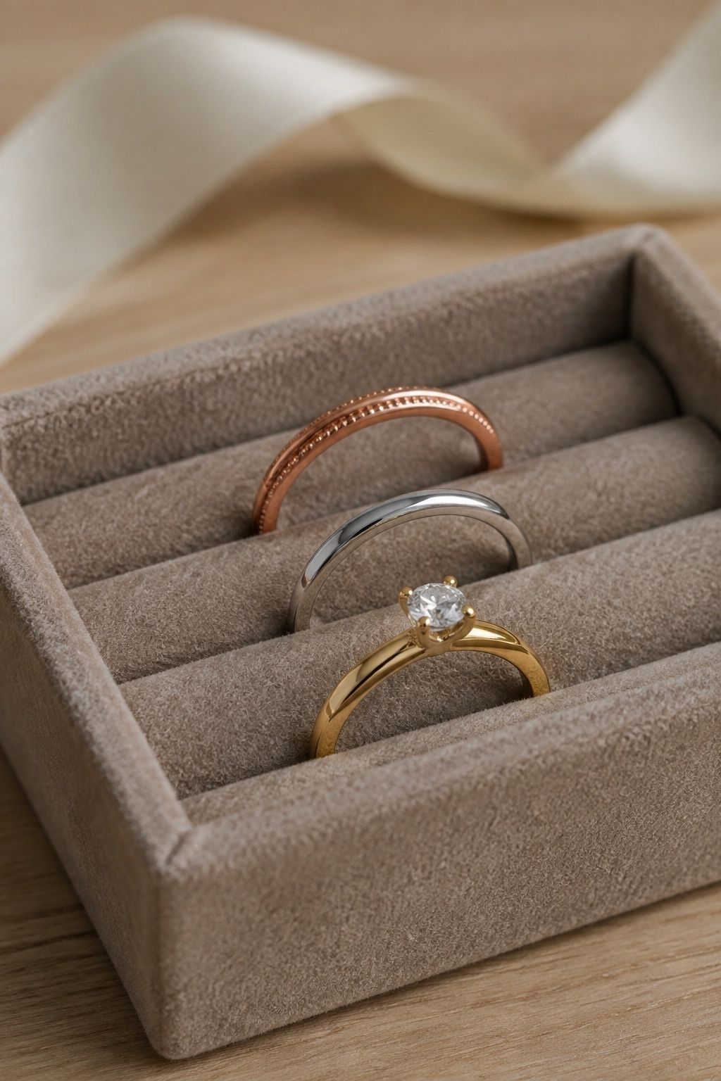 Mixed metal stack with a spacer ring
