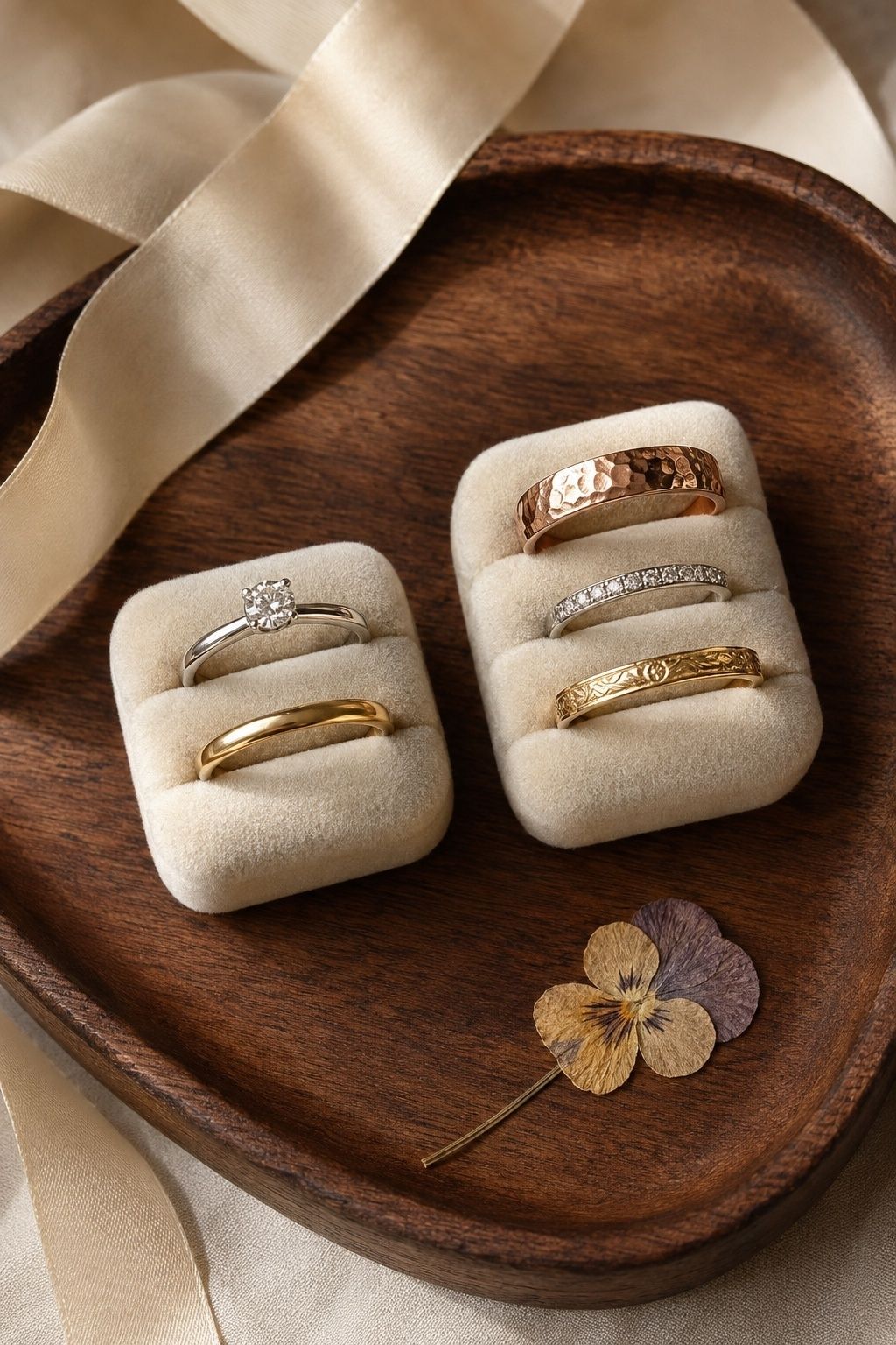 Mixed-metal ring stack to build over time