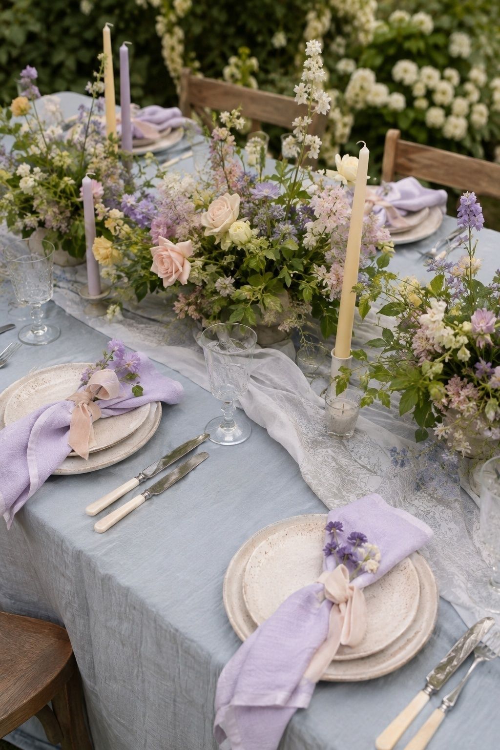 Soft garden colour palette