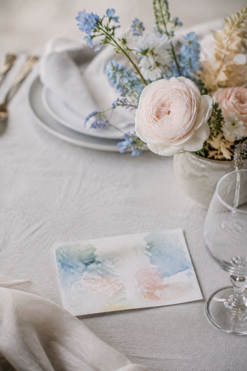 Subtle, not literal, Monet wedding theme