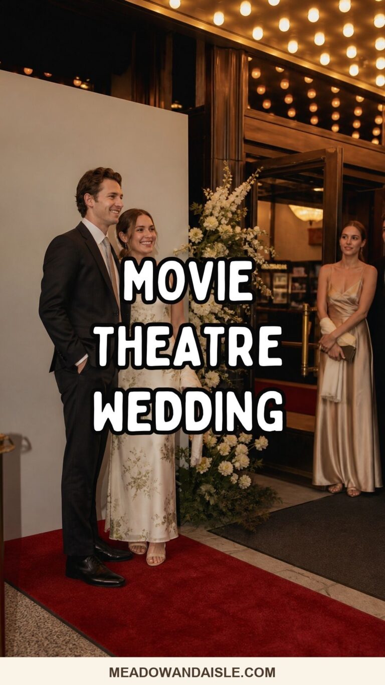 Movie theatre wedding ideas Pinterest pin