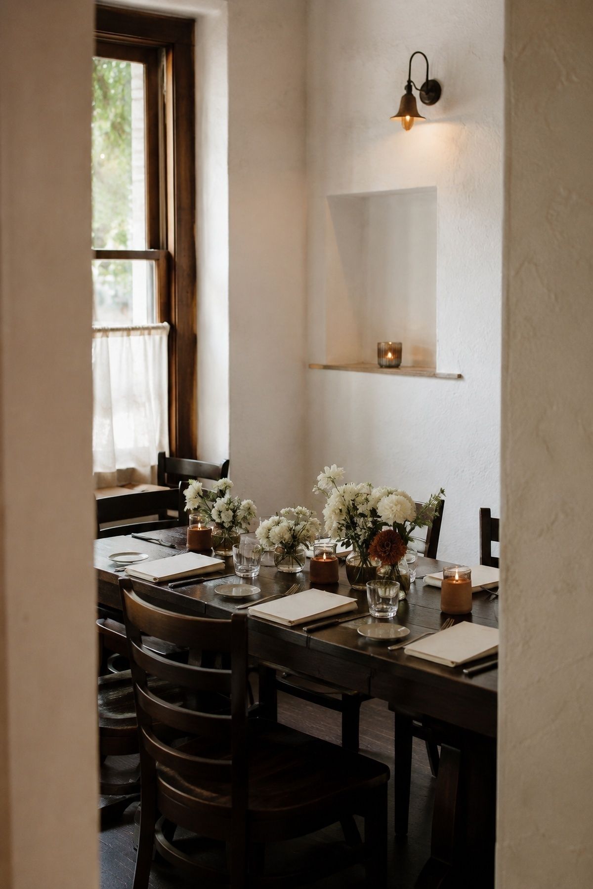 Terracotta palette matched to the venue