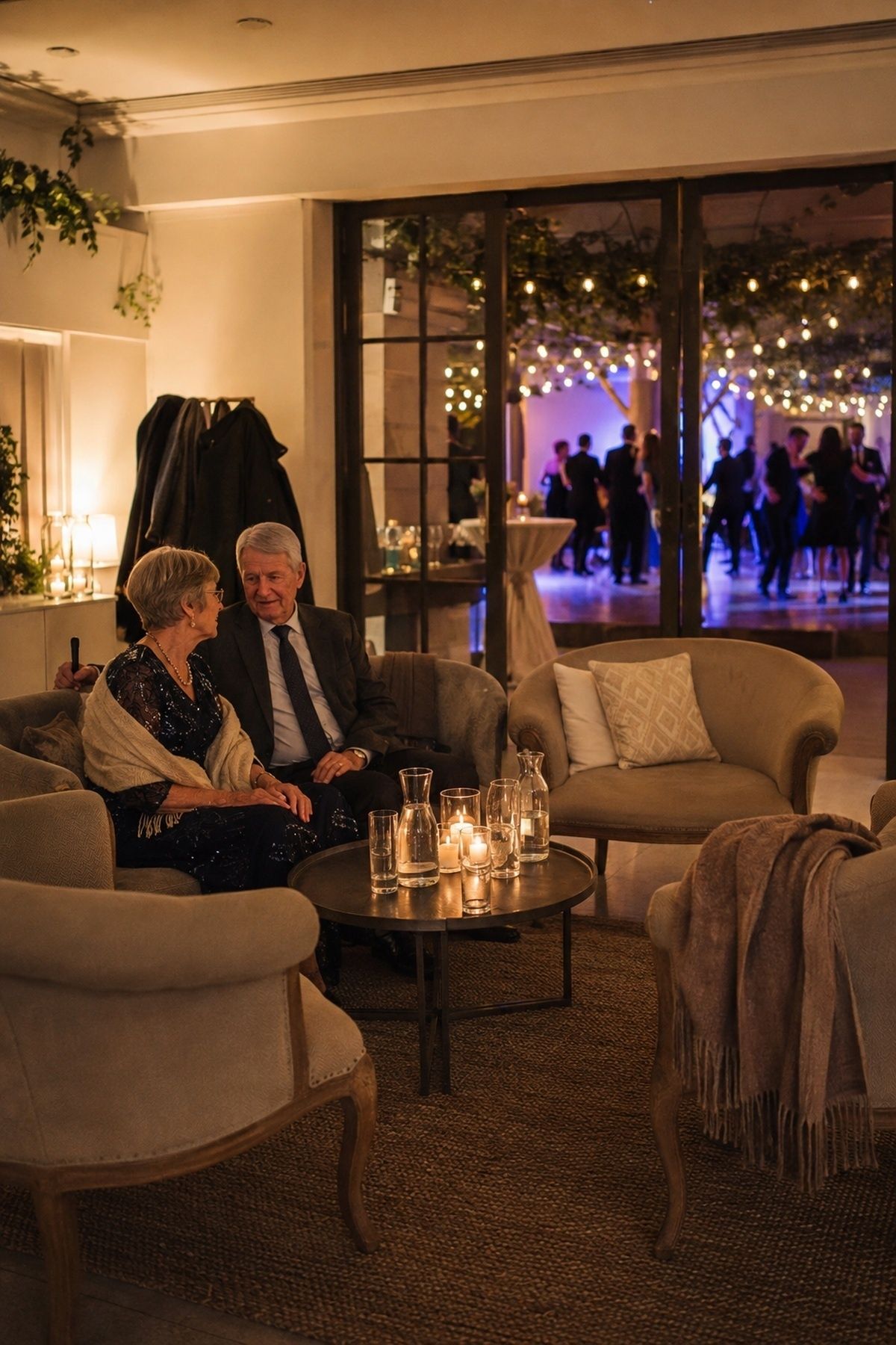 Cozy lounge for tired guests