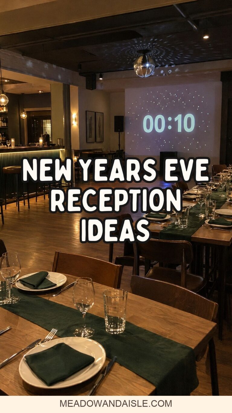 New Year’s Eve Wedding Reception Ideas: Room, Bar and Midnight Plan