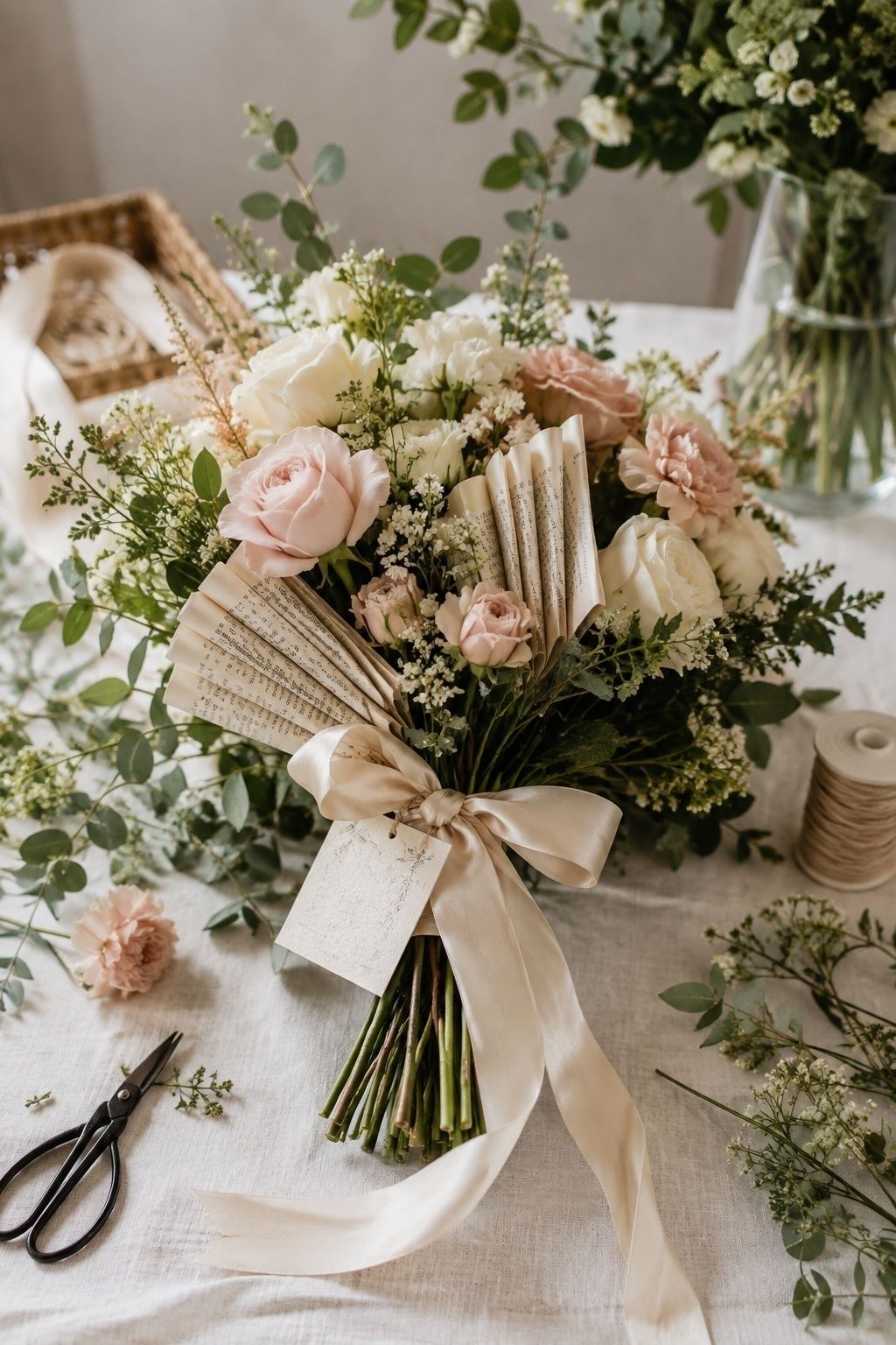 Bouquet mixing book pages and notes