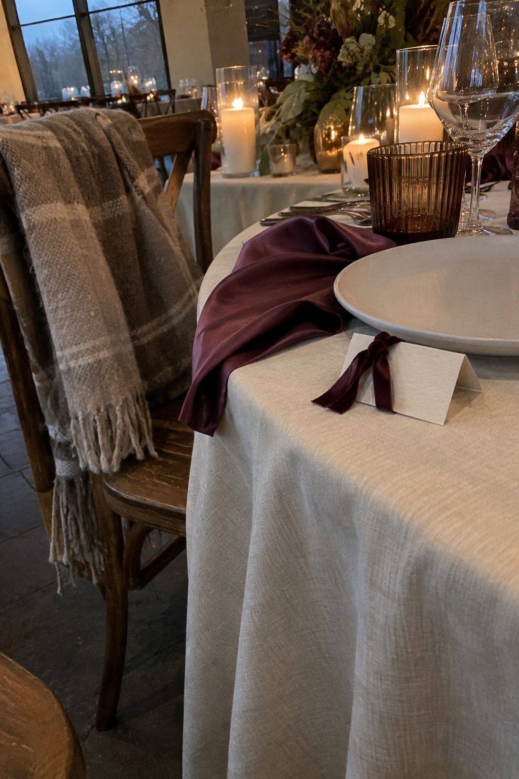 Velvet, satin, heavy linen, amber glass, and wool wedding textures.