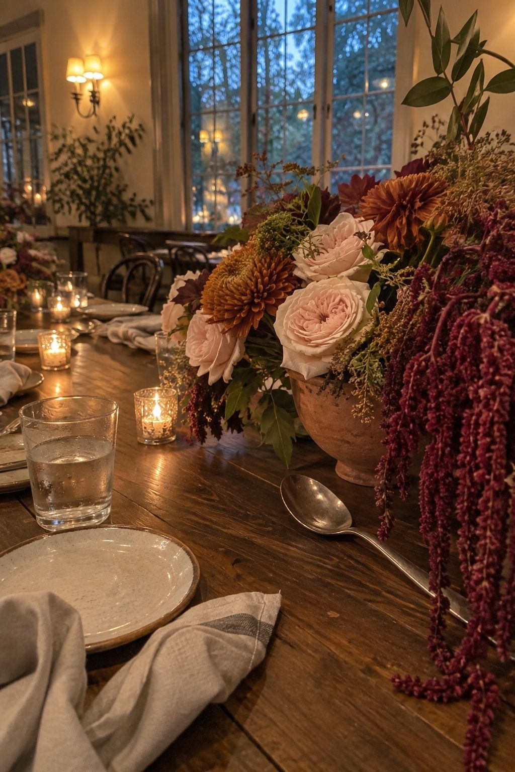 Amaranth trailing from a bouquet