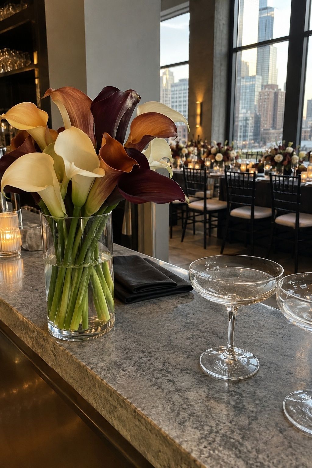 Modern calla lily arrangement