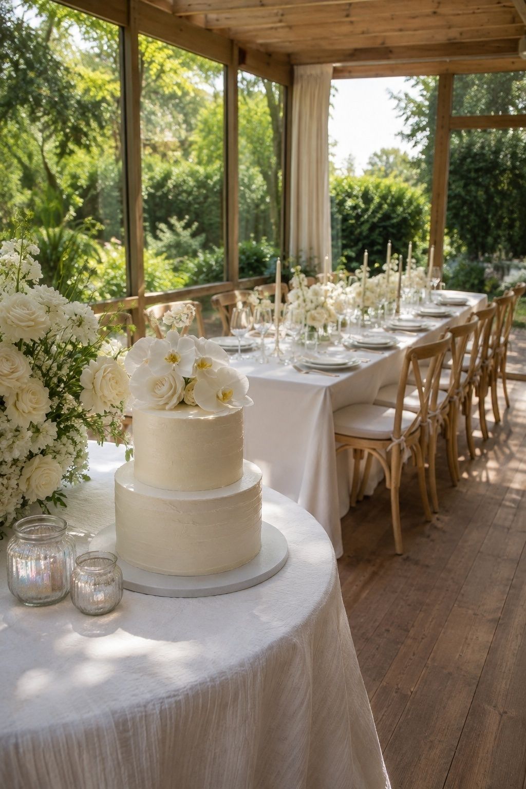 Wedding palette built around pearl white