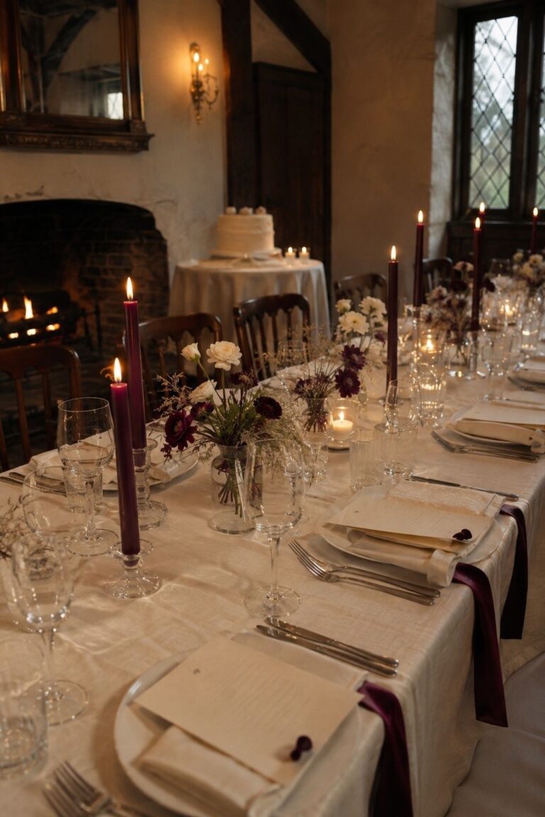 Plum And Ivory For Soft Contrast plum wedding inspiration