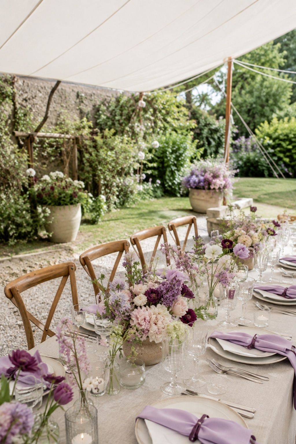 Lighter lavender-plum spring wedding version