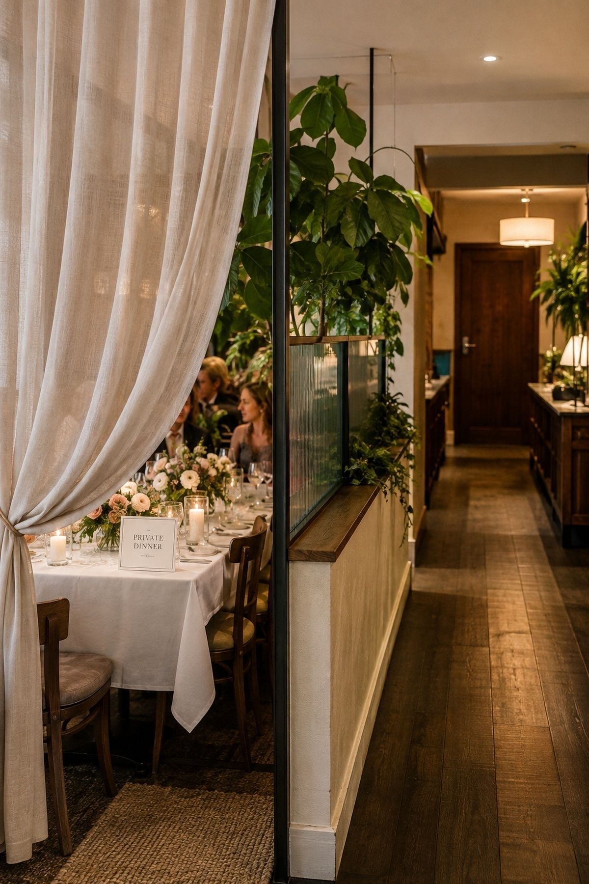 Private dining room with the right level of privacy
