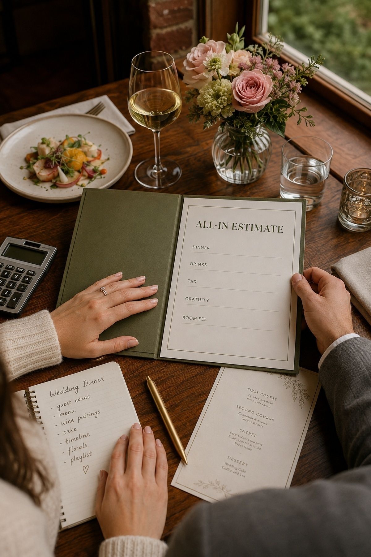 Food and beverage minimum for a private dining room wedding