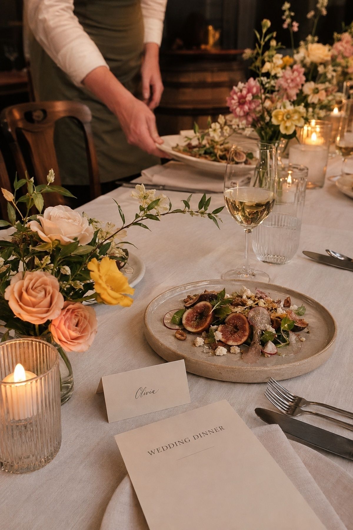 Wedding menu paced around the celebration