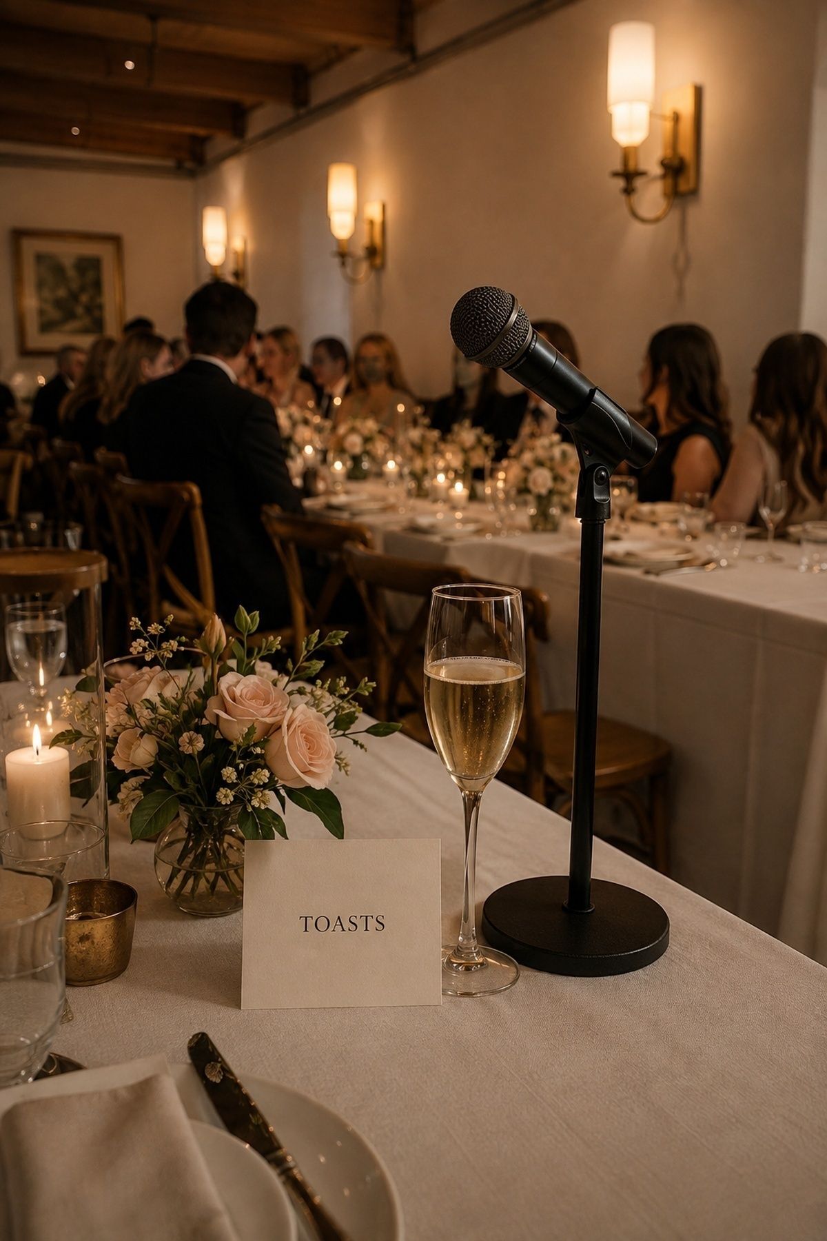 Toast given where every guest can hear