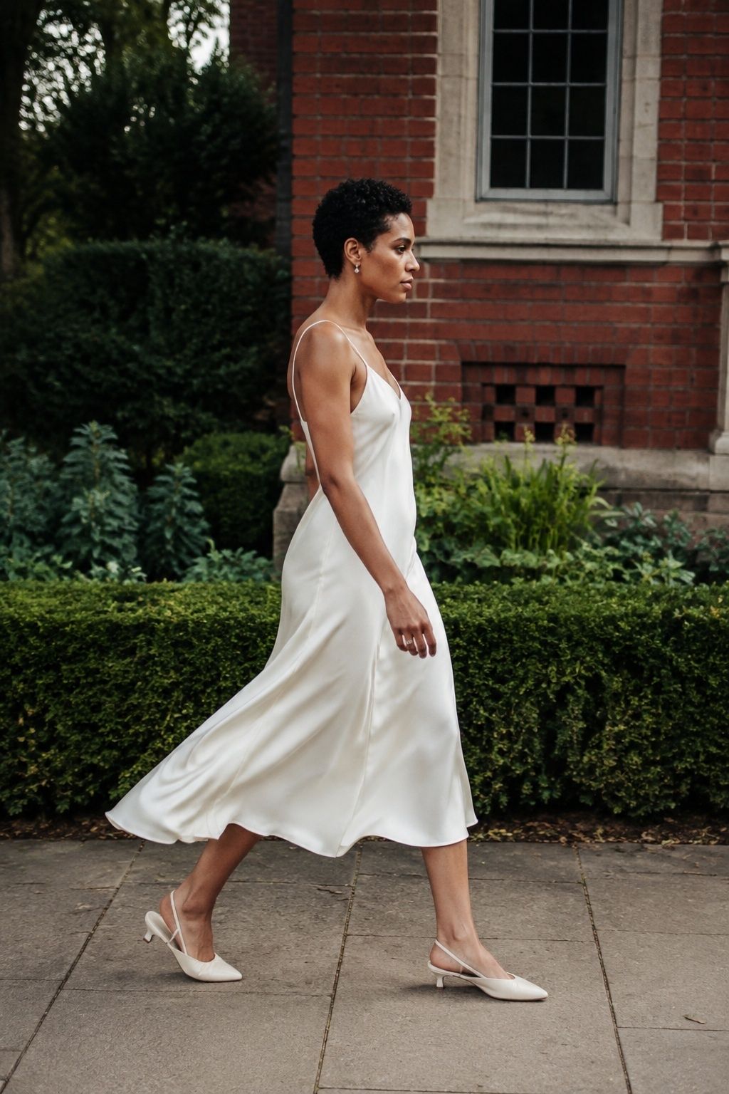 Satin Midi Dress That Moves Easily