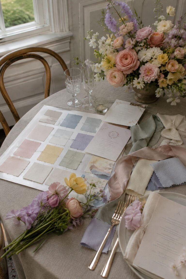 Start With a Soft Spring Color Story for romantic spring wedding decor