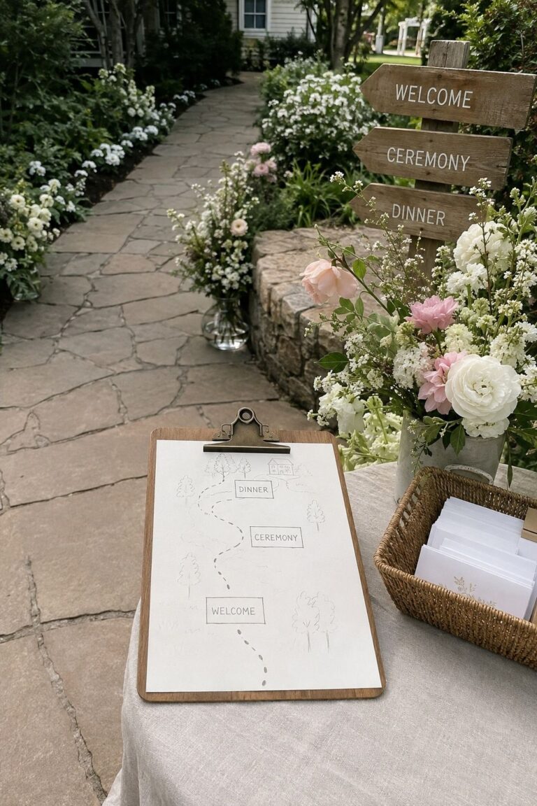 Map The Guest Route Before Buying Decor for simple spring wedding decor