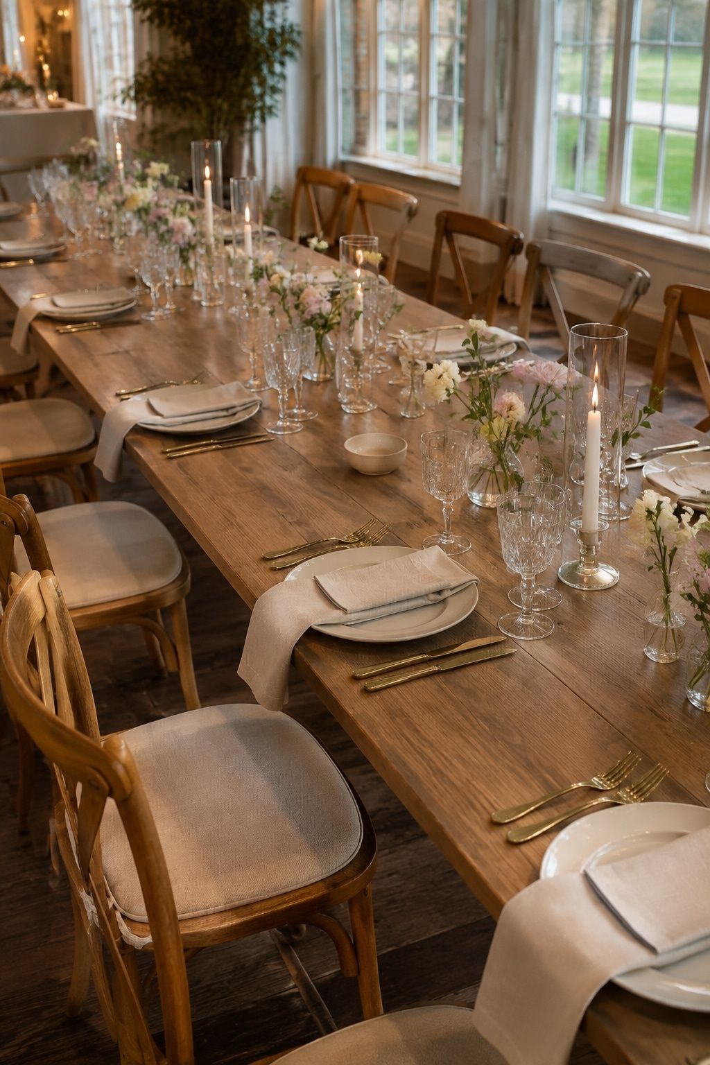 Guest tables set with breathing room