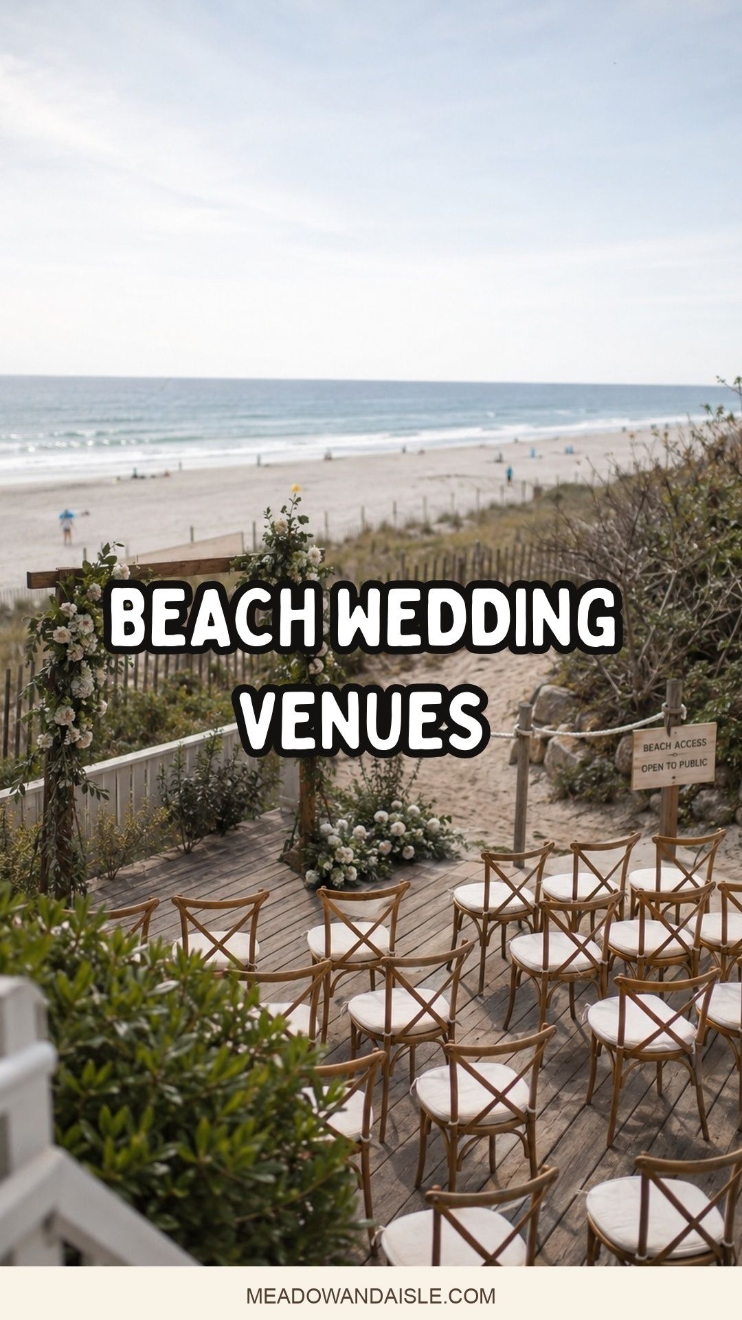 Pinterest pin for small beach wedding venues