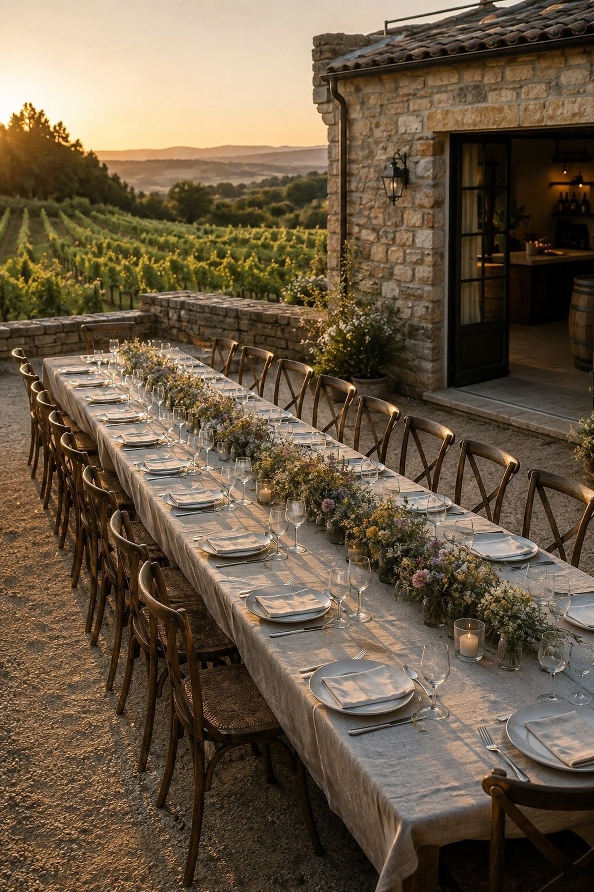 Outdoor venue type matched to the celebration
