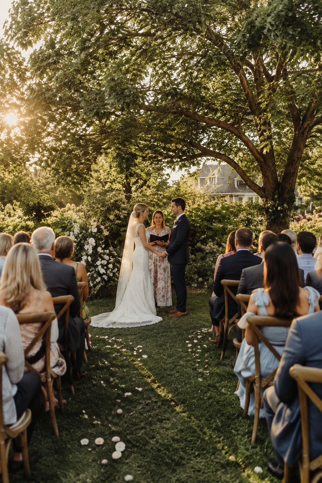Host a Golden-Hour Ceremony Instead of a Midday One for a small summer wedding