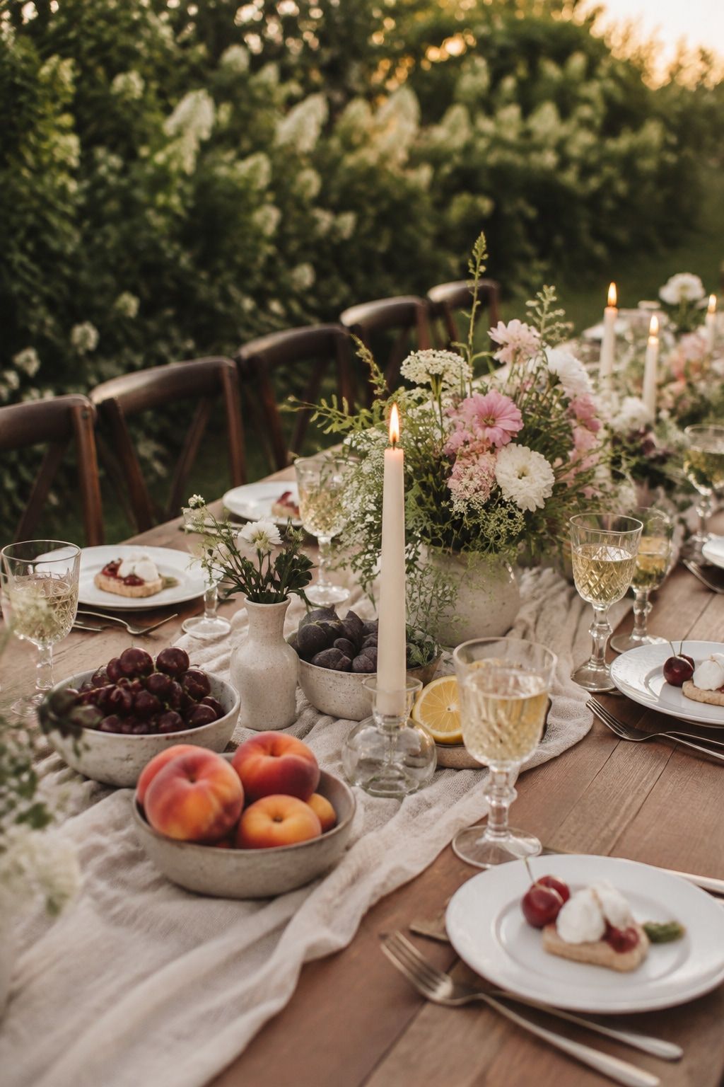 Use Local Fruit as Decor and Dessert for a small summer wedding