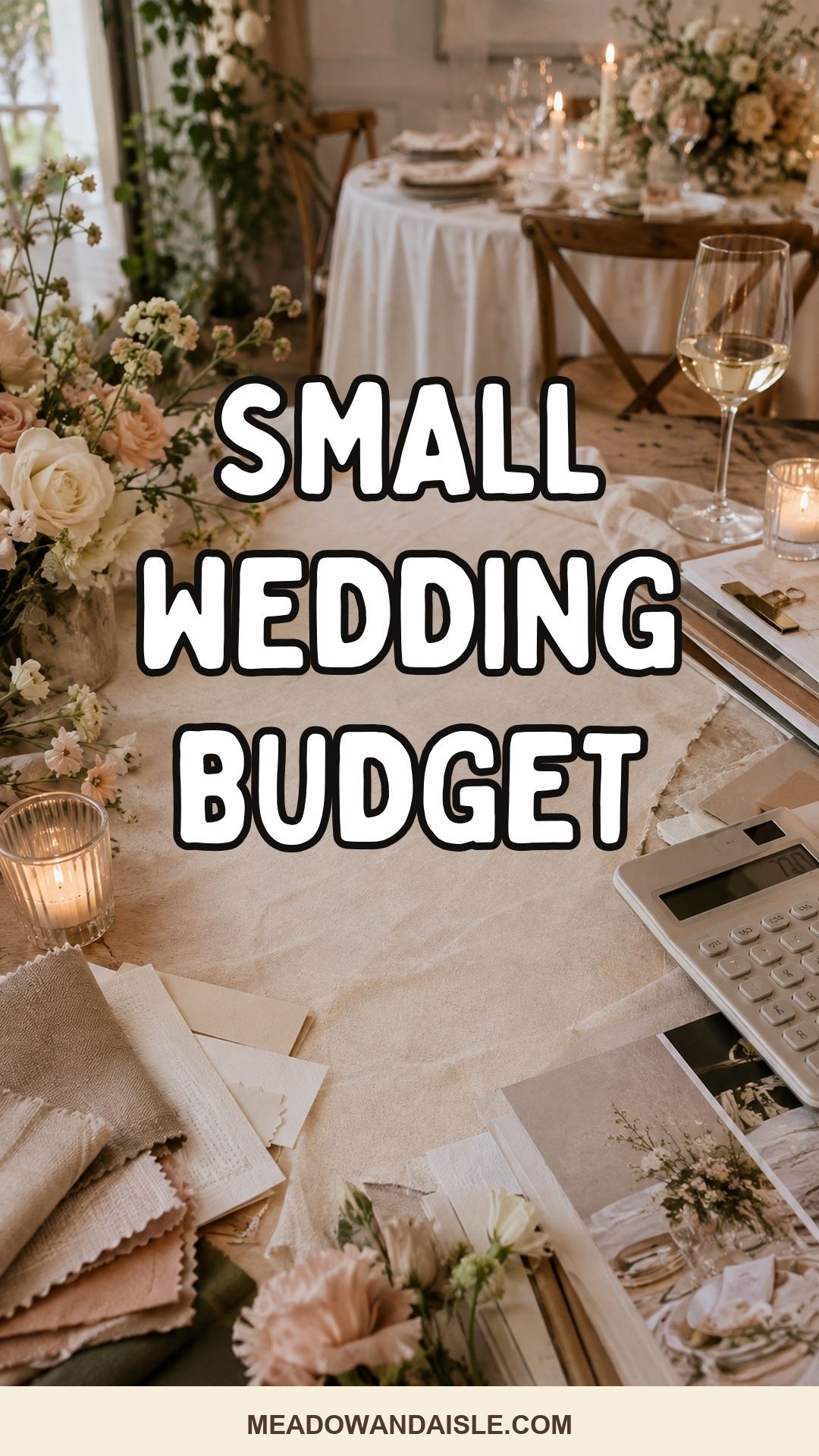 Pinterest pin for Small Wedding Budget Breakdown Without The Guesswork