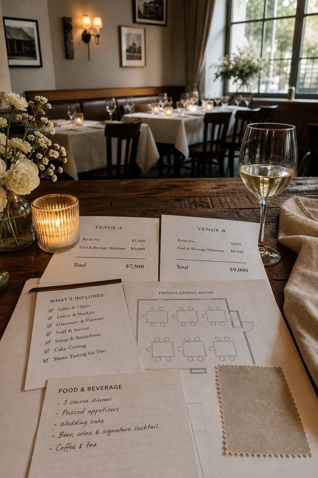 Small wedding venue as a budget line